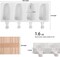 2-Piece Silicone Popsicle Molds Set with 50 Wooden Sticks - Standard Size Ice Cream & Cakesicle Molds - Flexible DIY Ice Pop & Cake Pop Maker for Homemade Treats (White)